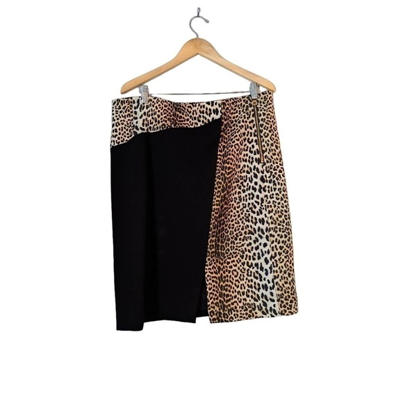Per se animal print/black pencil skirt /jacket set NWOT - Picture 3 of 7